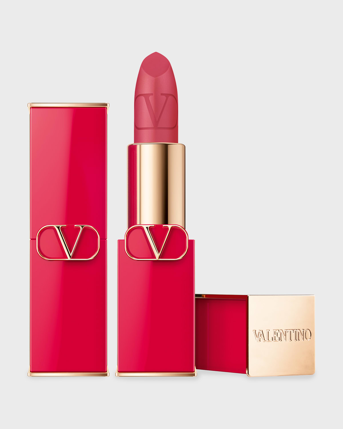 Shop Valentino Rosso Matte  Refillable Lipstick In 102r