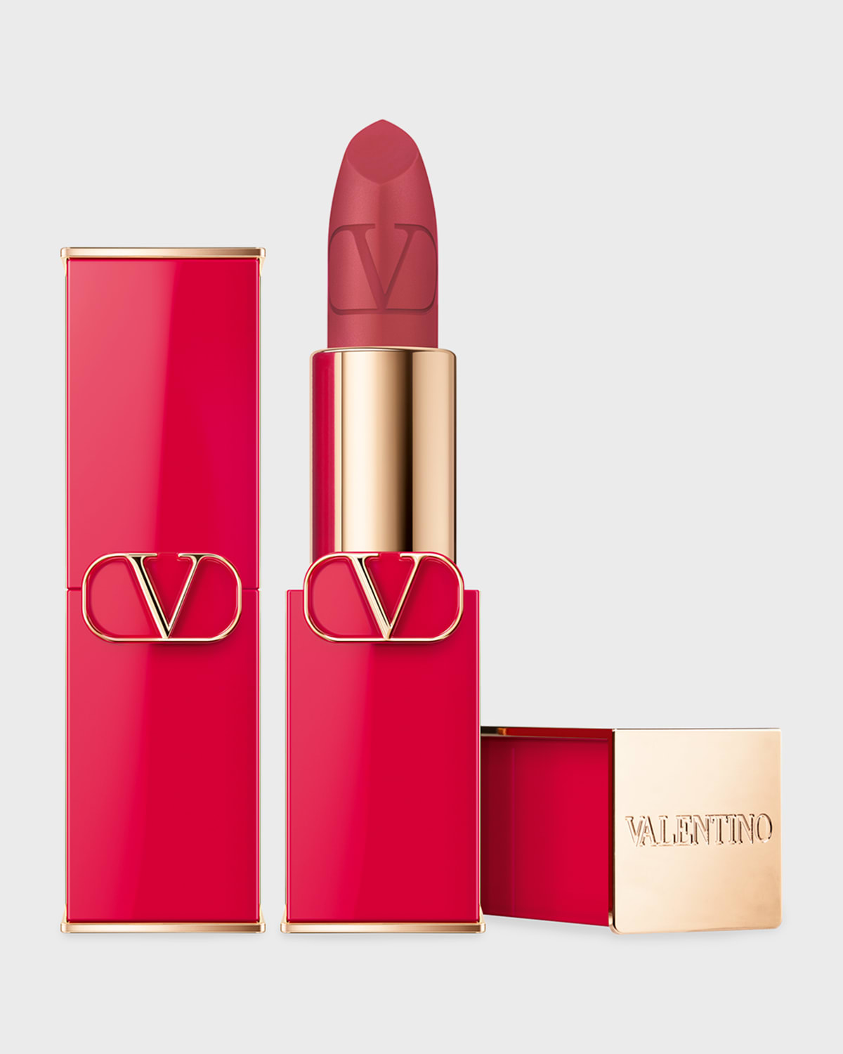 Shop Valentino Rosso Matte  Refillable Lipstick In 110r