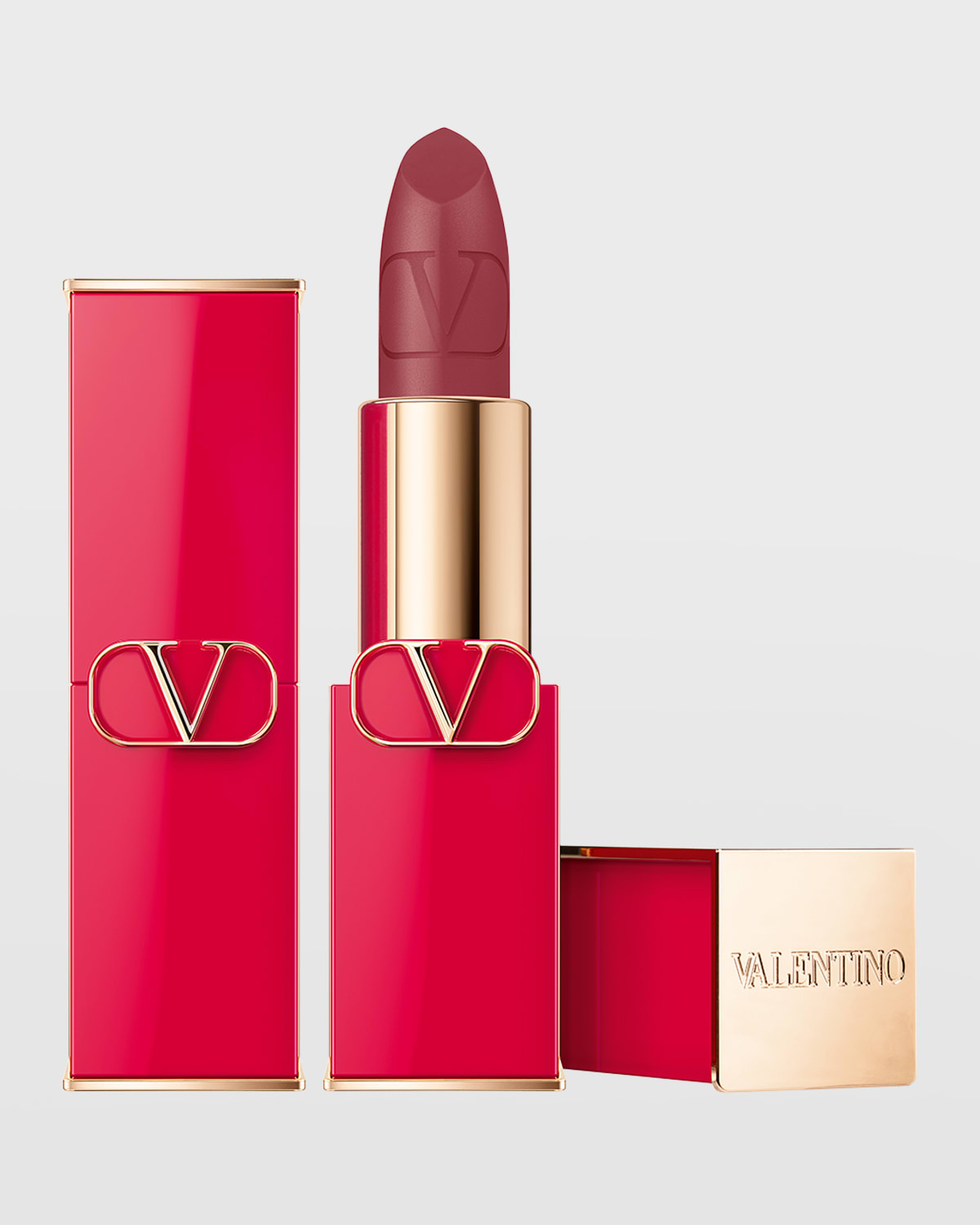 Shop Valentino Rosso Matte  Refillable Lipstick In 112r