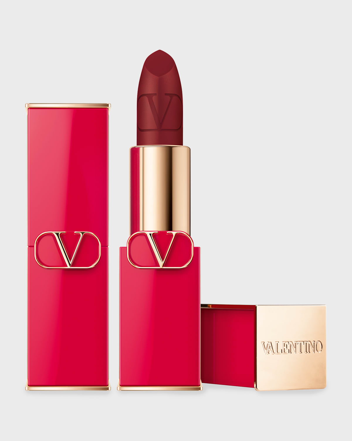 Shop Valentino Rosso Matte  Refillable Lipstick In 223r
