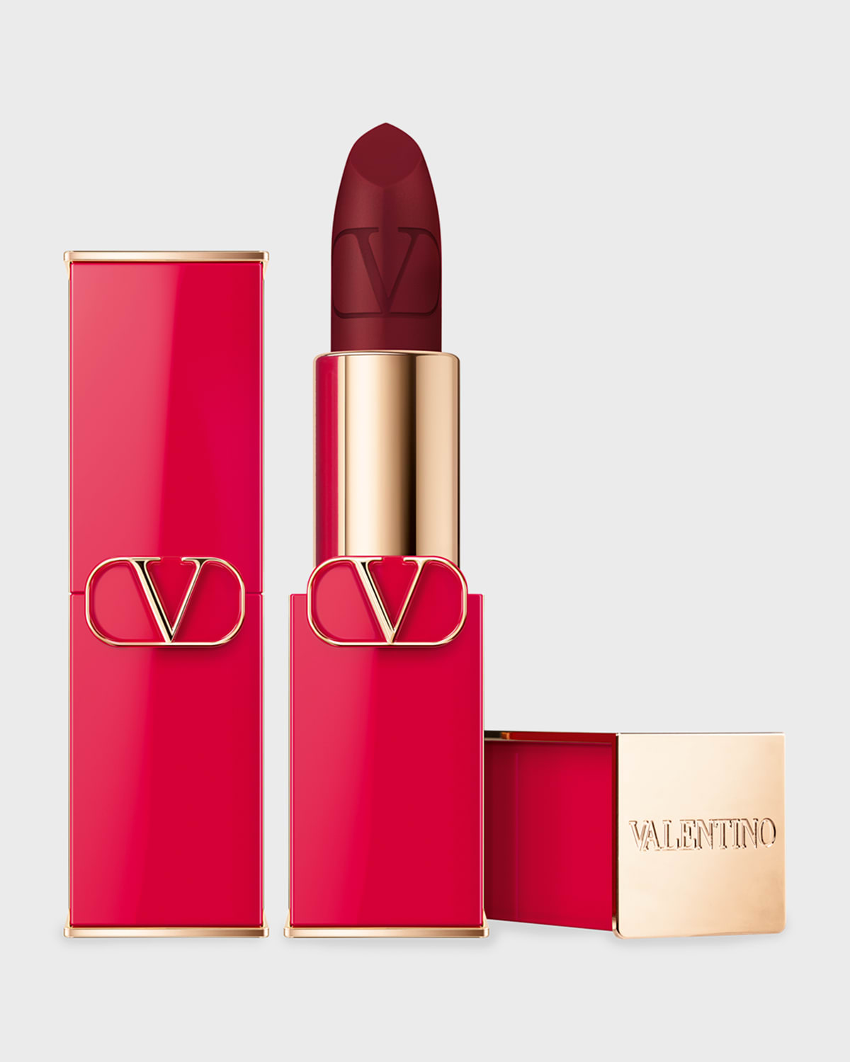 Shop Valentino Rosso Matte  Refillable Lipstick In 502r