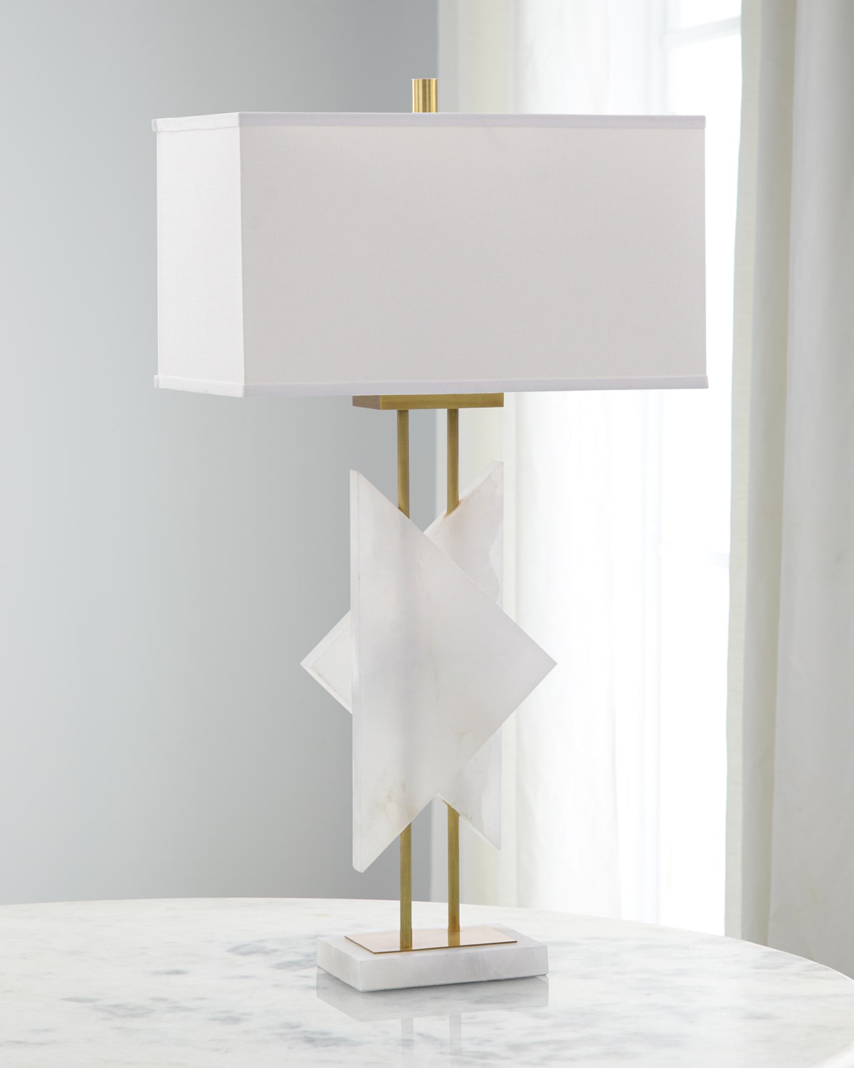 Shop John-richard Collection Alabaster Table Lamp In Multi