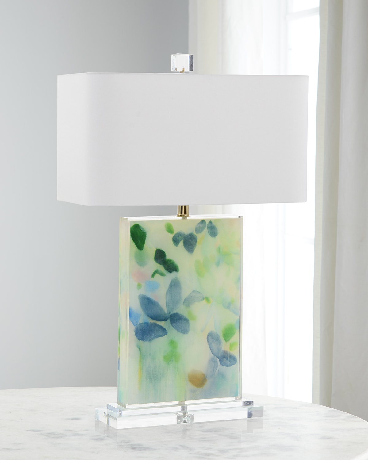 Shop John-richard Collection Floral Table Lamp In Multi