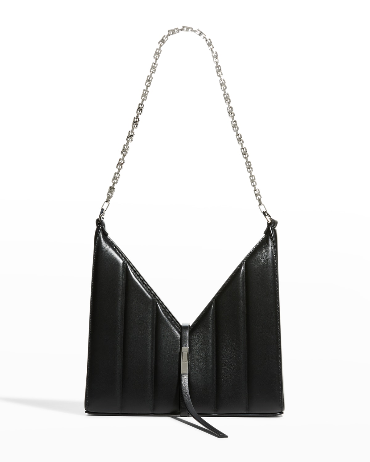 Givenchy Small Quilted Cutout Shoulder Bag in Leather with Chain Strap