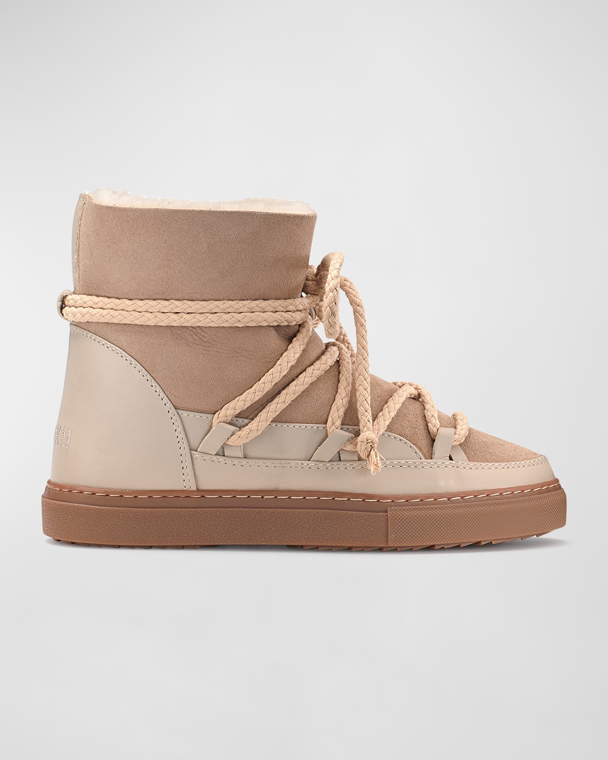 Inuikii Classic Mixed Leather Shearling Snow Booties