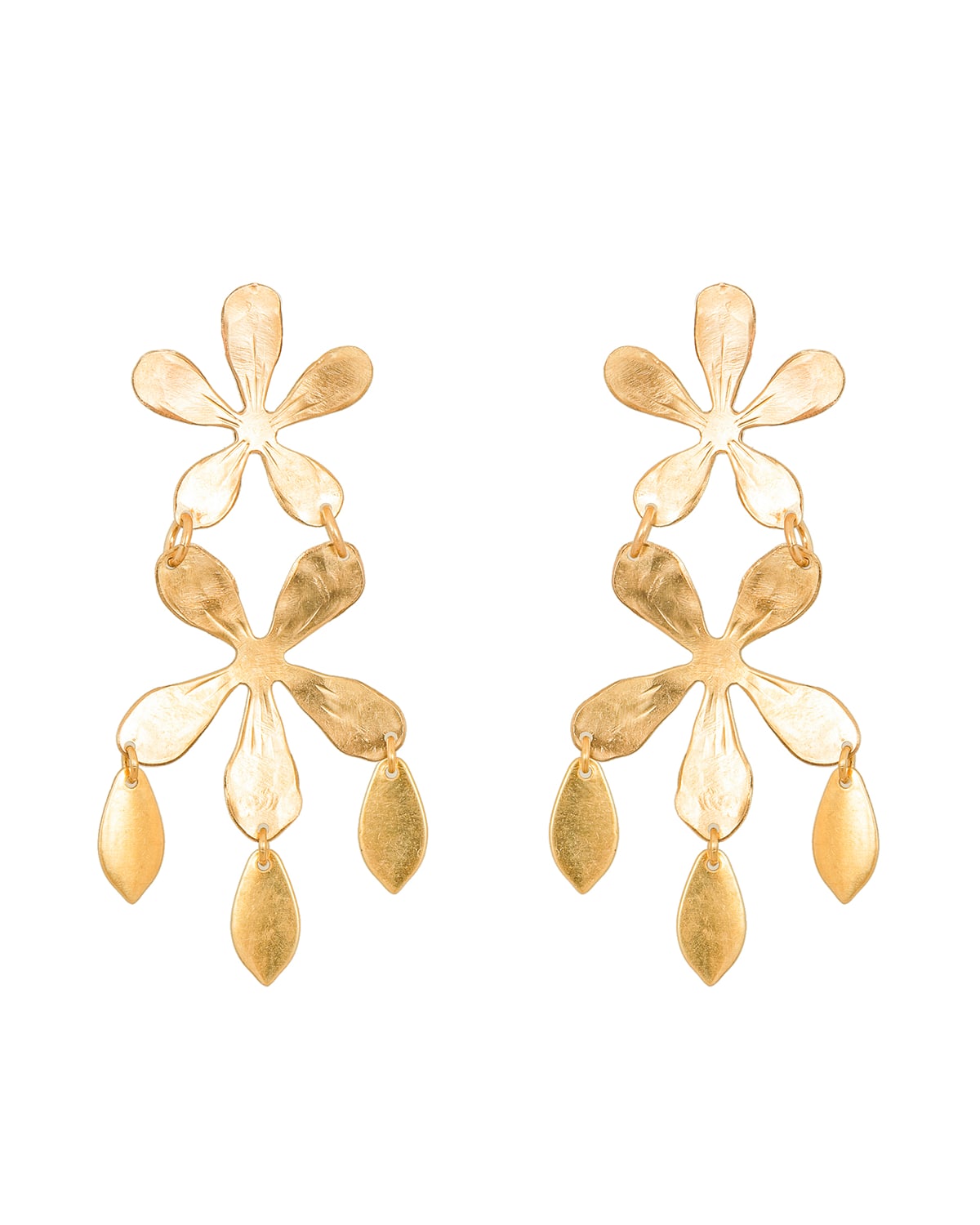 We Dream In Colour Gold Blossom Earrings