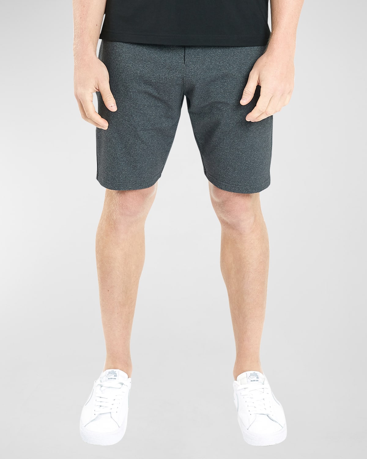 Public Rec Men's All Day Every Day Stretch-nylon Shorts In Heather Charcoal