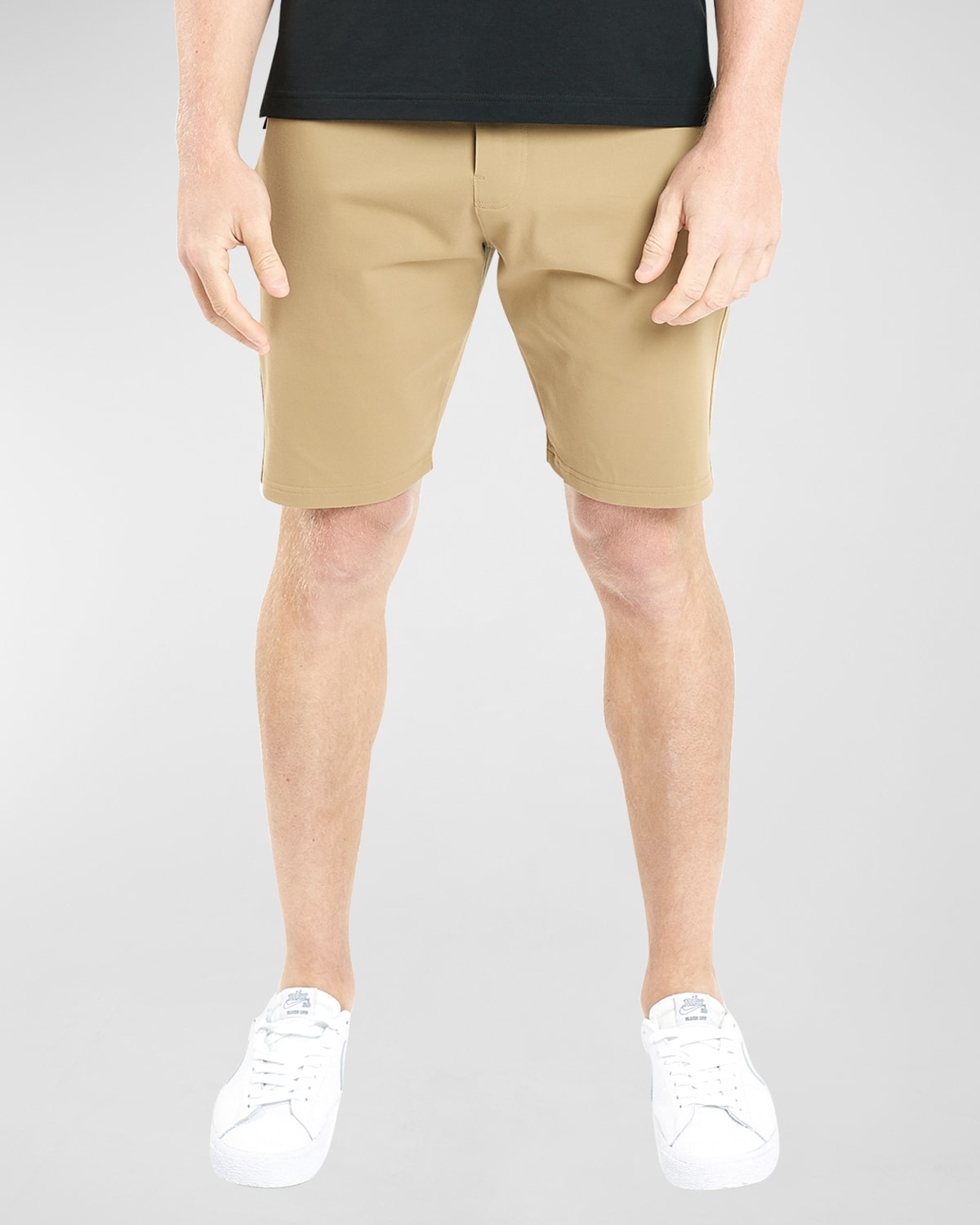 Public Rec Men's All Day Every Day Stretch-nylon Shorts In Khaki