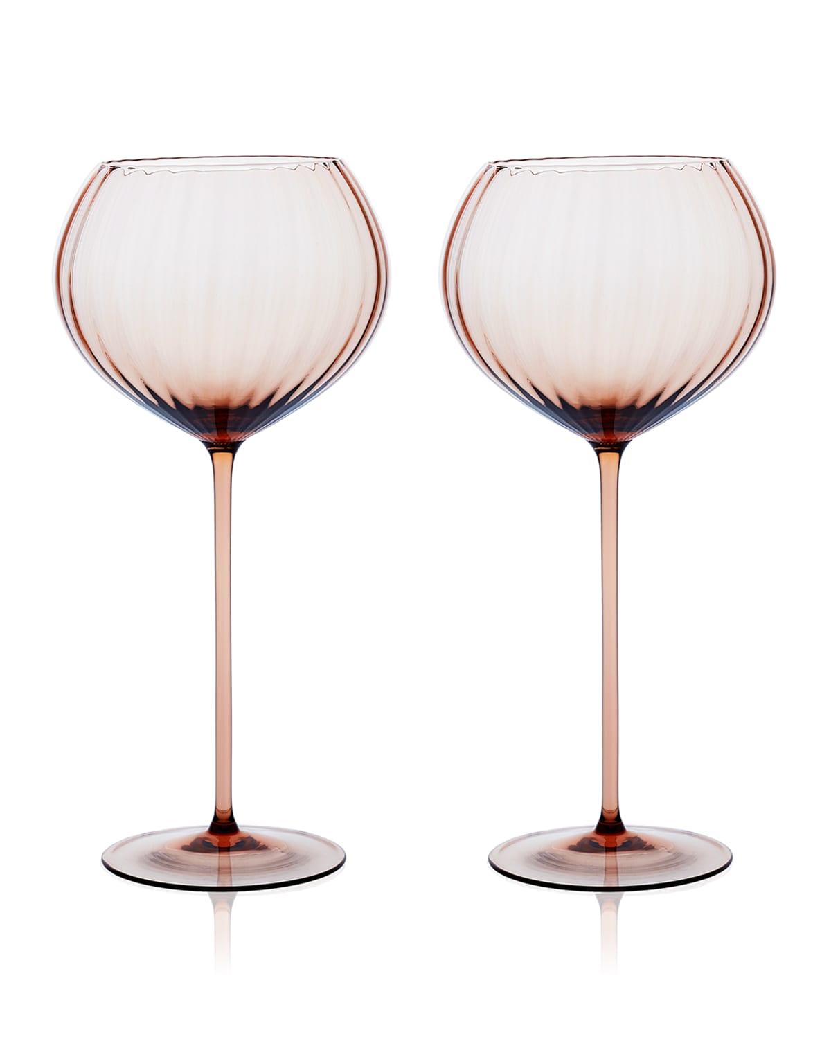 Shop Caskata Quinn Red Wine Glasses, Set Of 2 In Amber