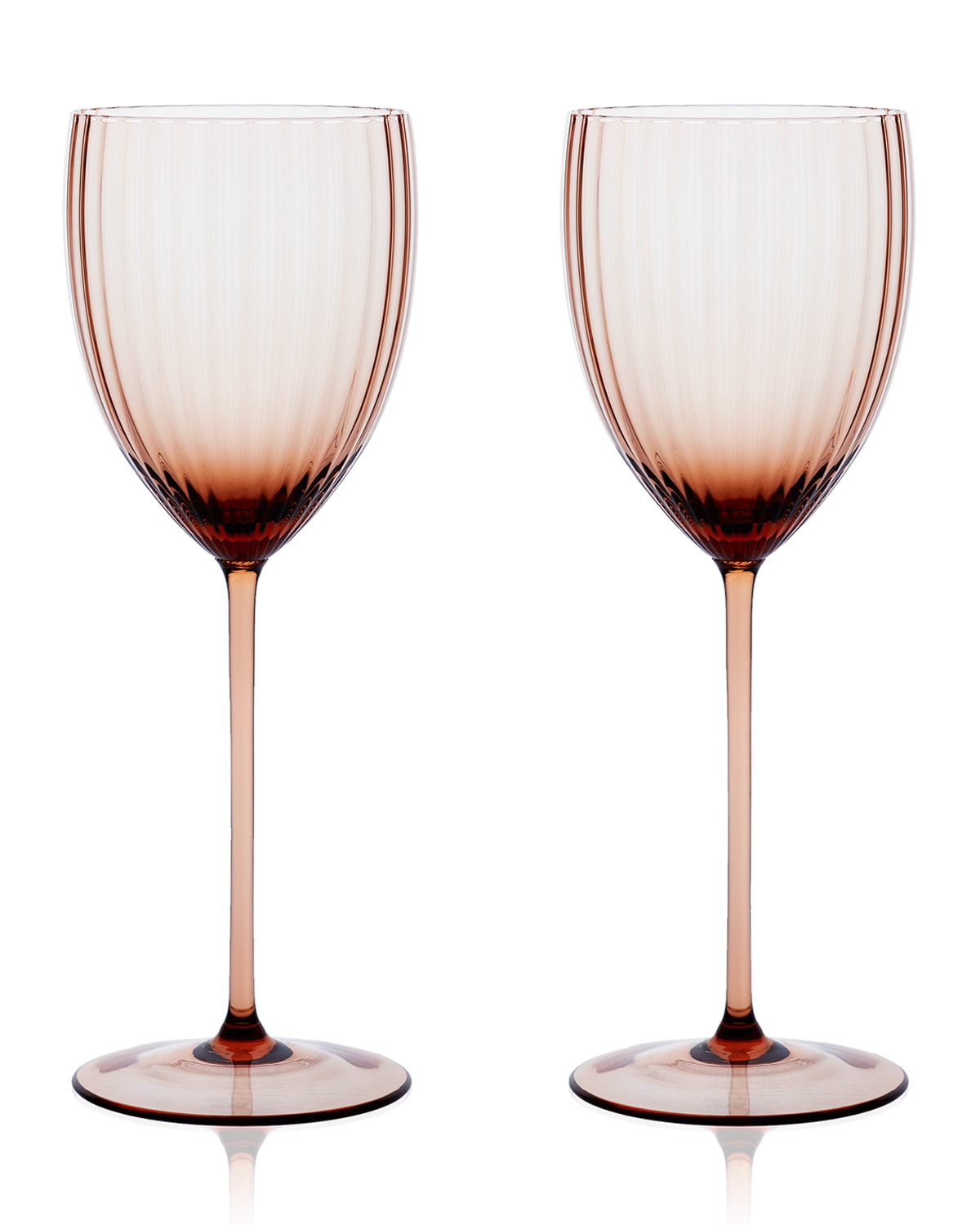 Shop Caskata Quinn White Wine Glasses, Set Of 2 In Amber