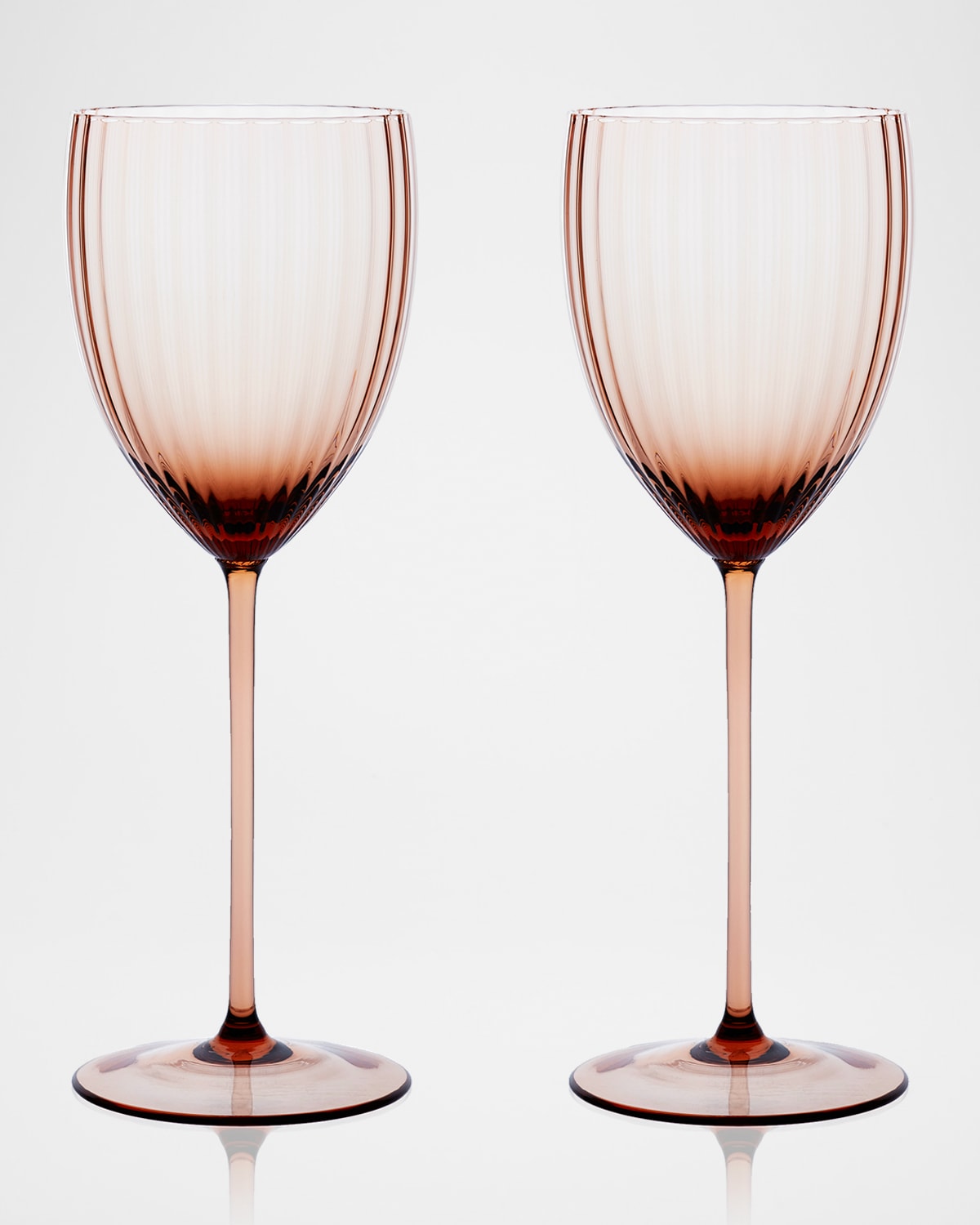 Shop Caskata Quinn White Wine Glasses, Set Of 2 In Amber