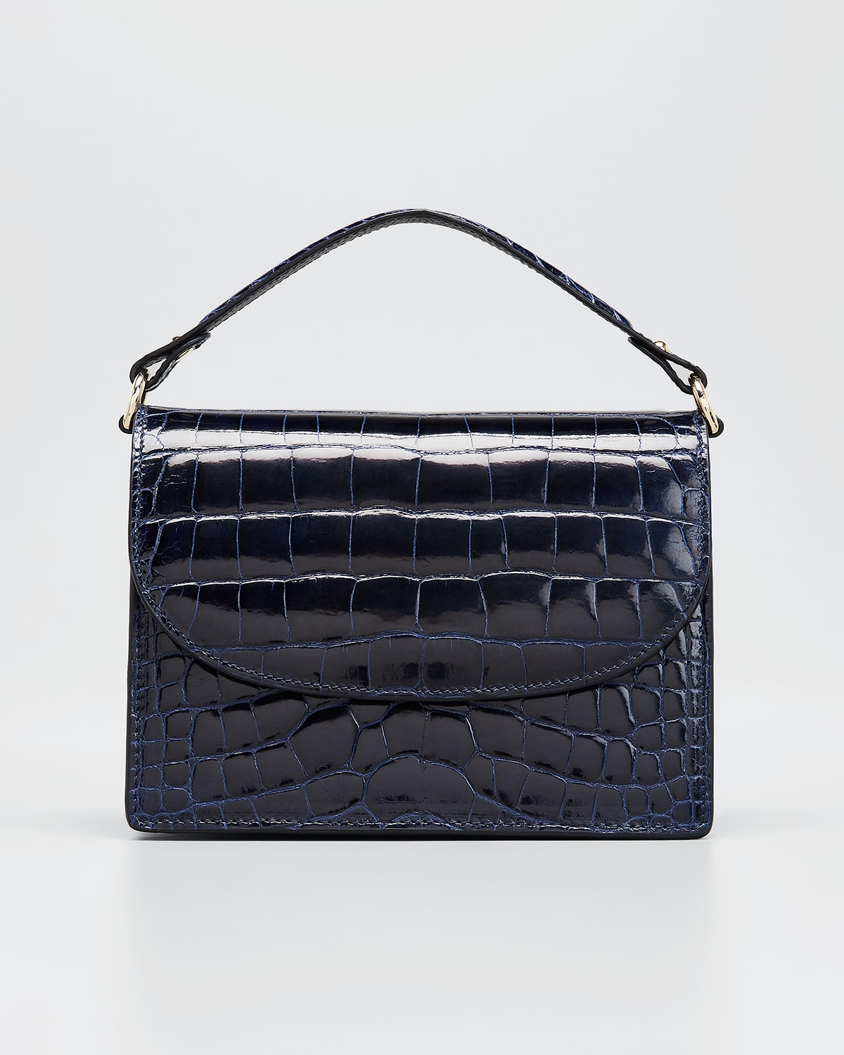 Violet purse bag, Crocodile, Glazed, Gold. Lily – MARIA OLIVER