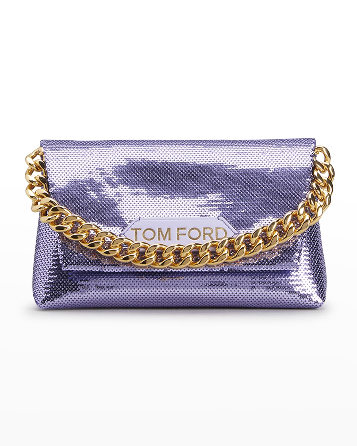 Tom Ford Natalia Small Metallic Python Shoulder Bag