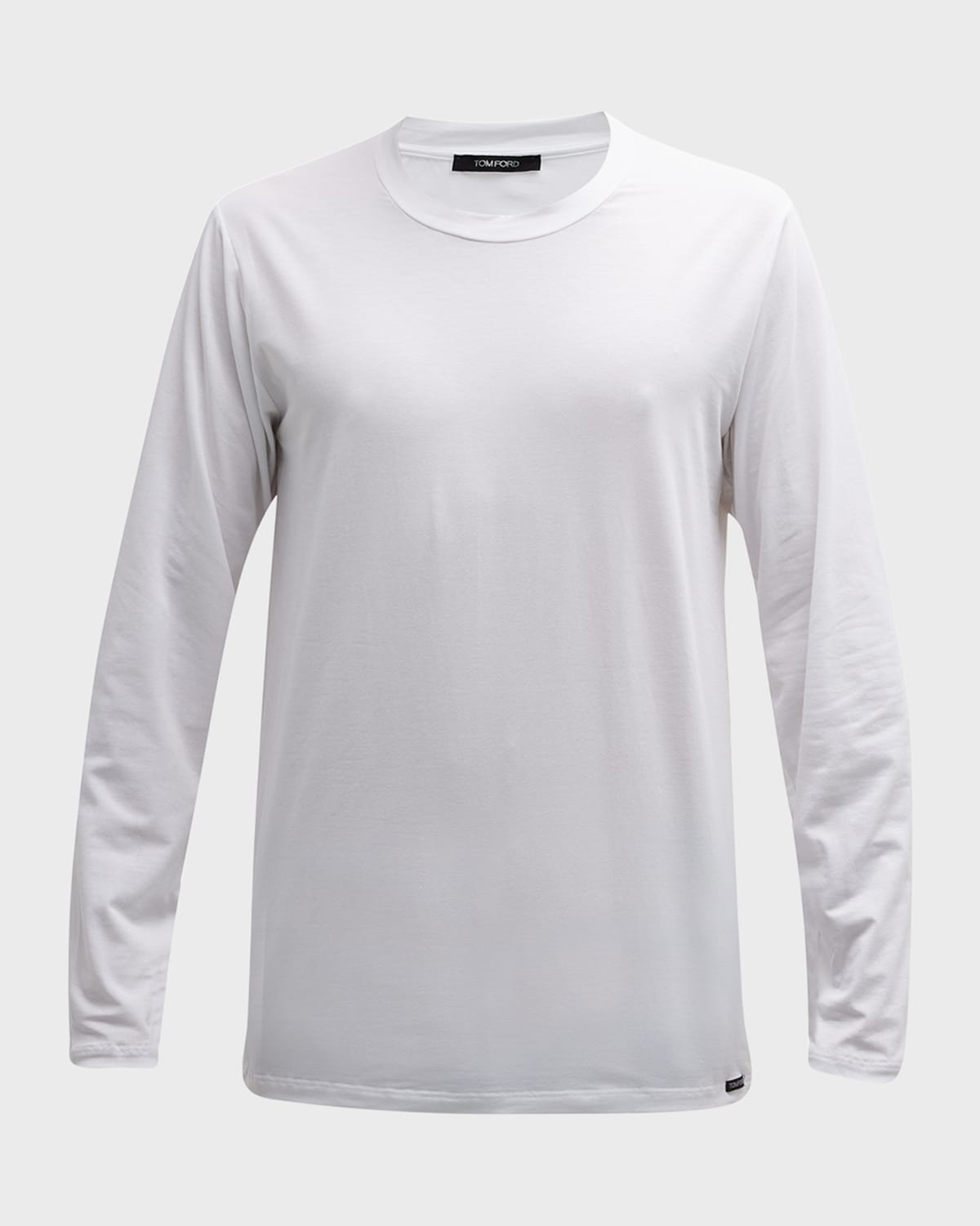 Shop Tom Ford Men's Modal-stretch Crewneck T-shirt In White