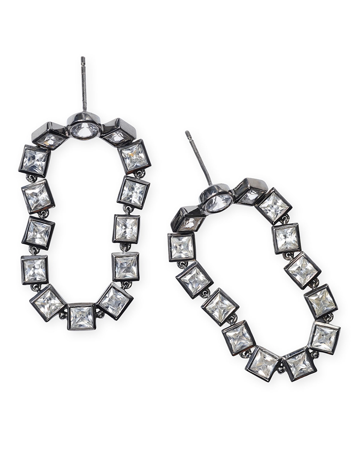 Nakard Loop Earrings, White Zircon