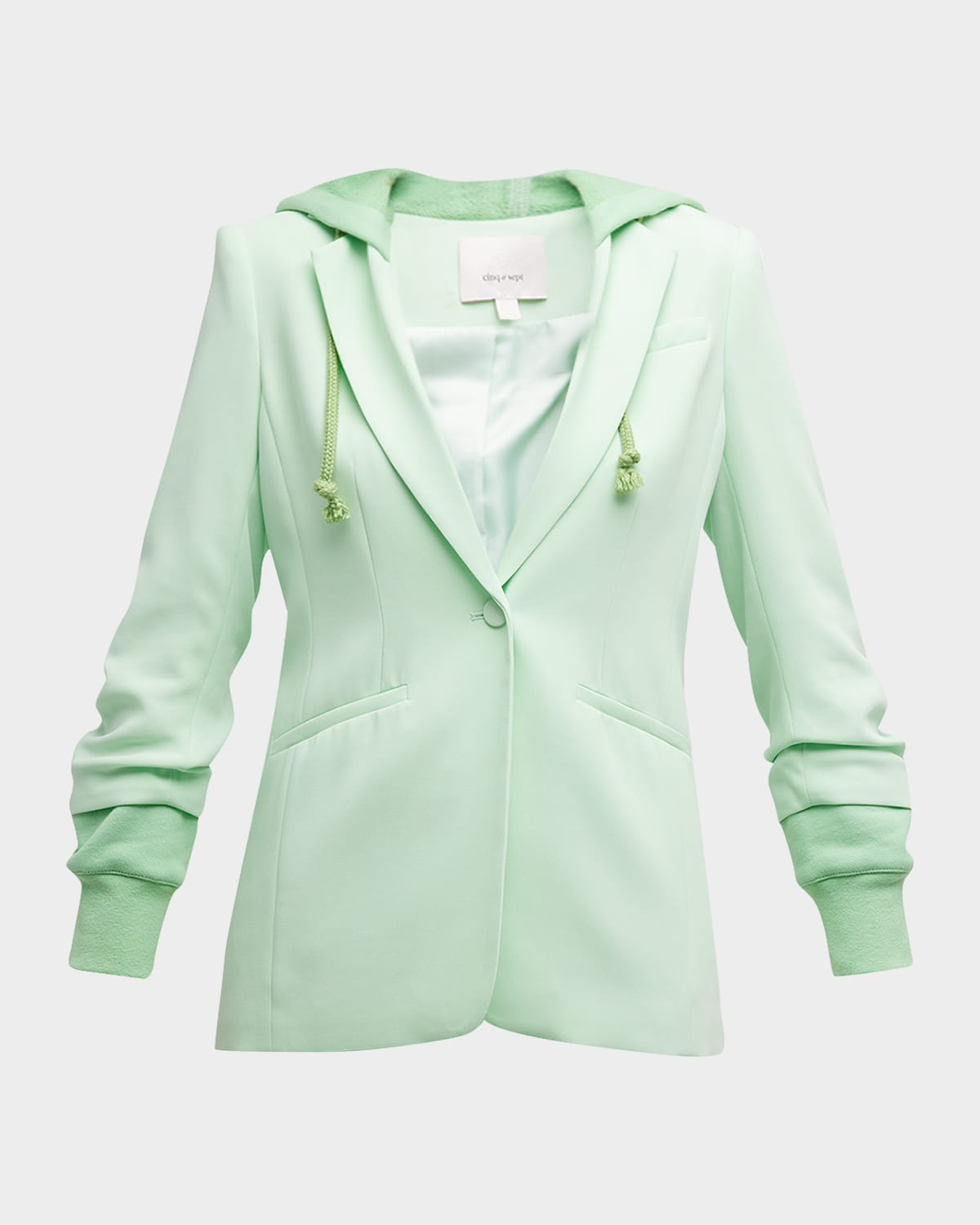 Cinq À Sept Hooded Khloe Jacket In Green Papaya