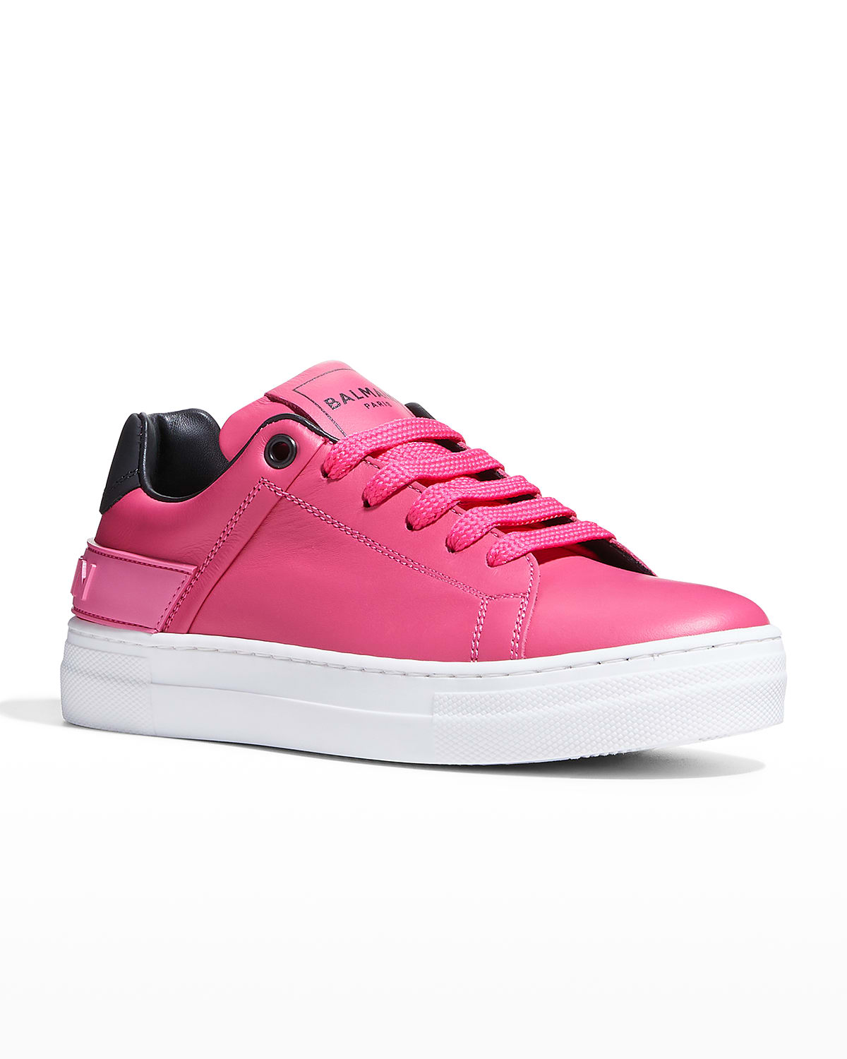 Girl's Logo Leather Low-Top Sneakers, Kids