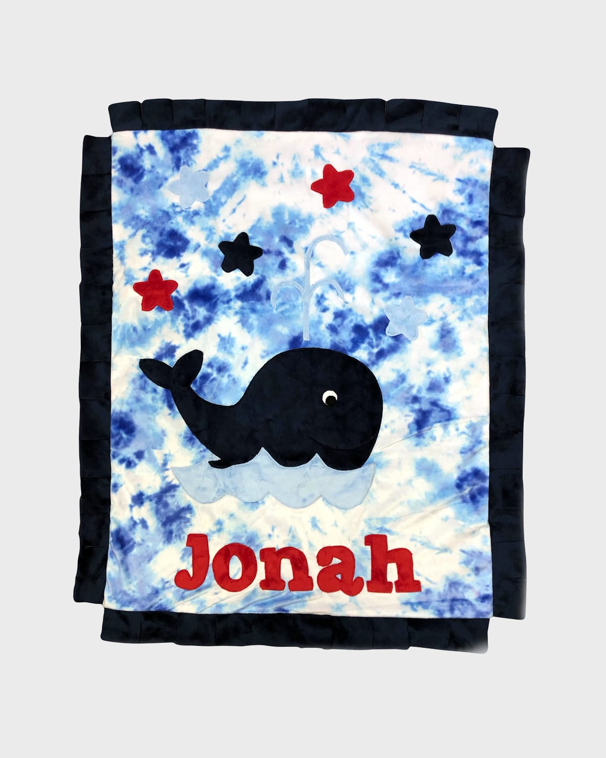 Kid's Whale & Star Baby Blanket, Personalized