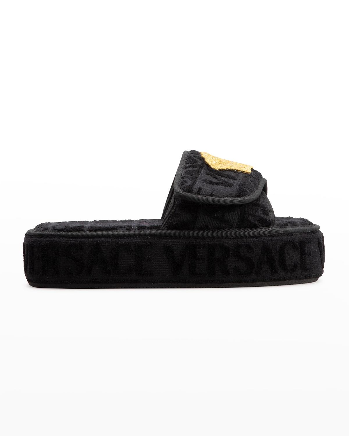 Versace Logomania Open-Toe Slippers