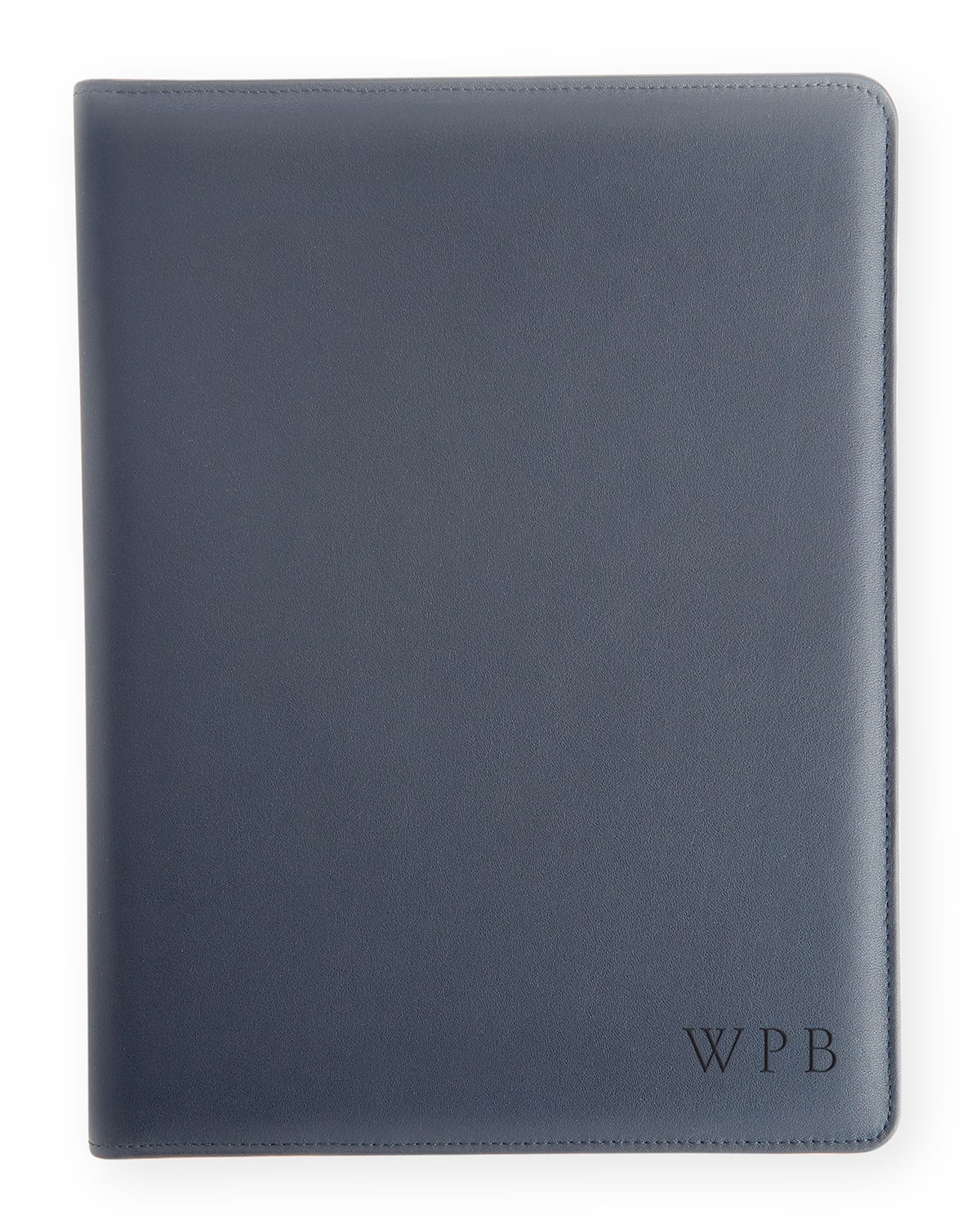 Royce New York Personalized Executive Leather Document Organizer Folder In Navy Blue