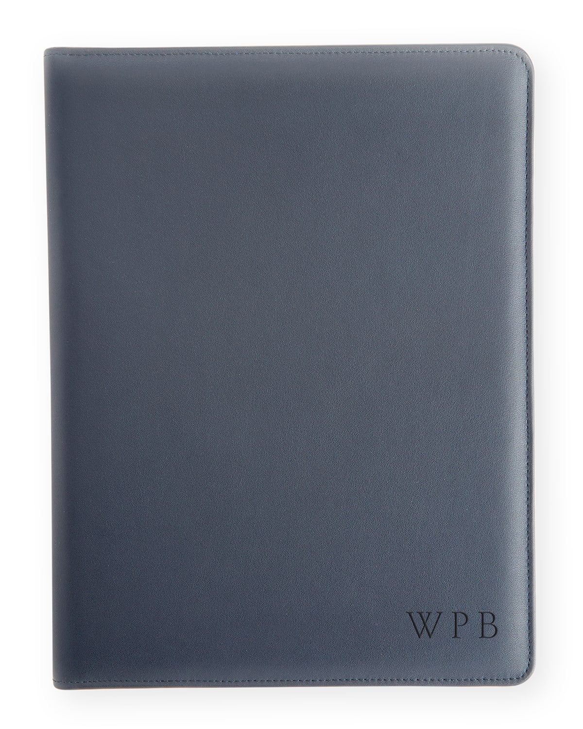 Royce New York Personalized Executive Leather Document Organizer Folder In Navy Blue