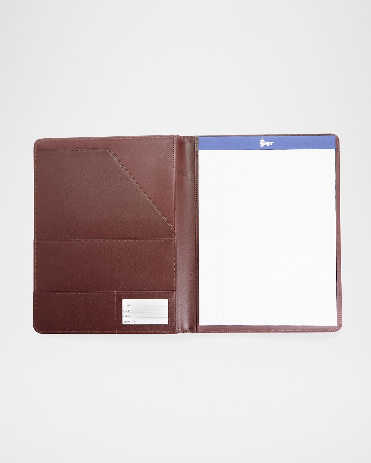 Royce New York Personalized Executive Leather Writing Portfolio In Cognac