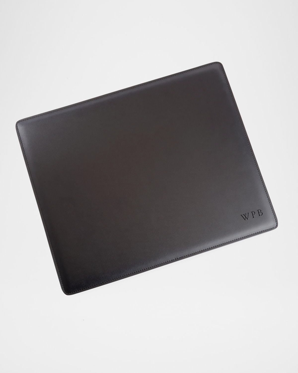 Royce New York Personalized Leather Desk Pad, 17" X 14" In Black
