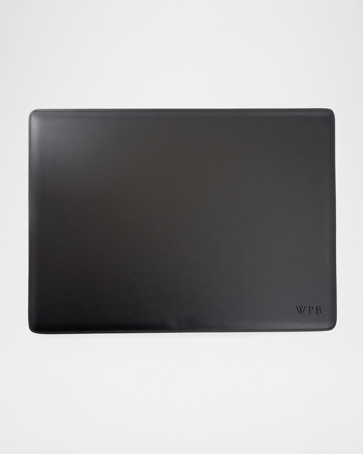 Royce New York Personalized Leather Desk Pad, 22" X 16" In Black
