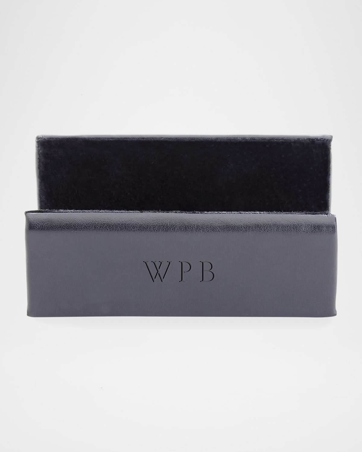 Royce New York Personalized Leather Business Card Display Holder In Black
