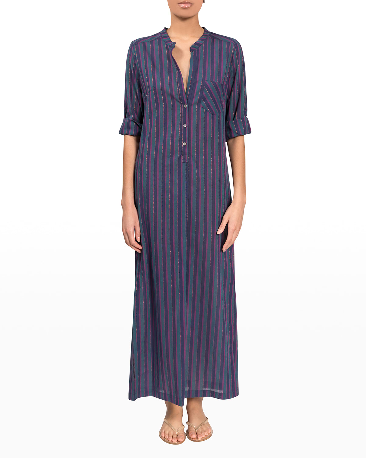 Everyday Ritual Tracey Striped Long Coverup Dress