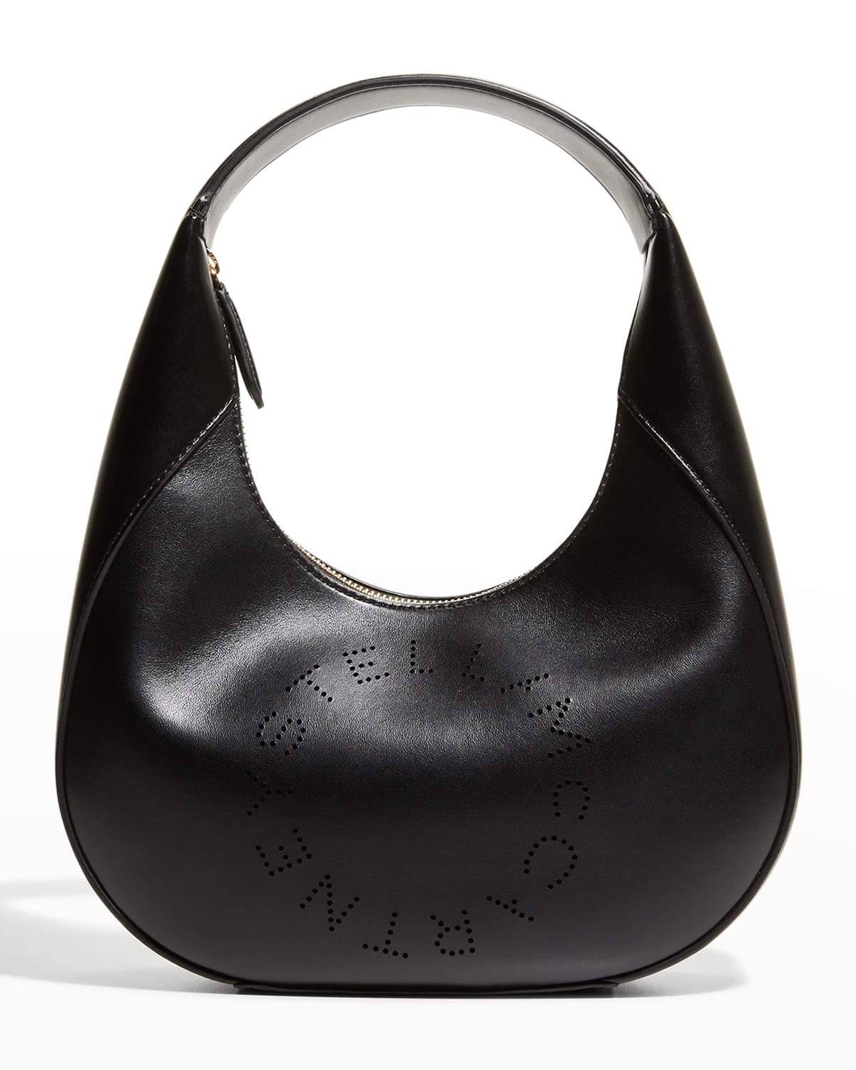 Stella McCartney Small Perforated Logo Alter Leather Hobo Bag