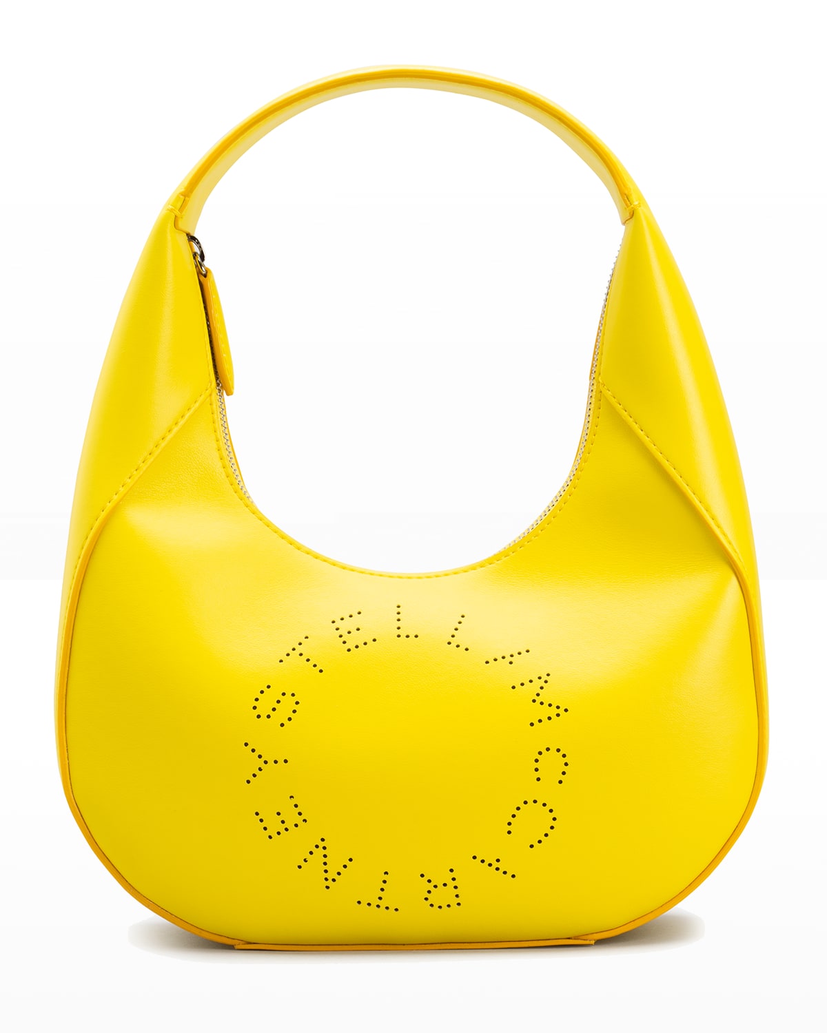 Stella McCartney Small Perforated Logo Alter Leather Hobo Bag