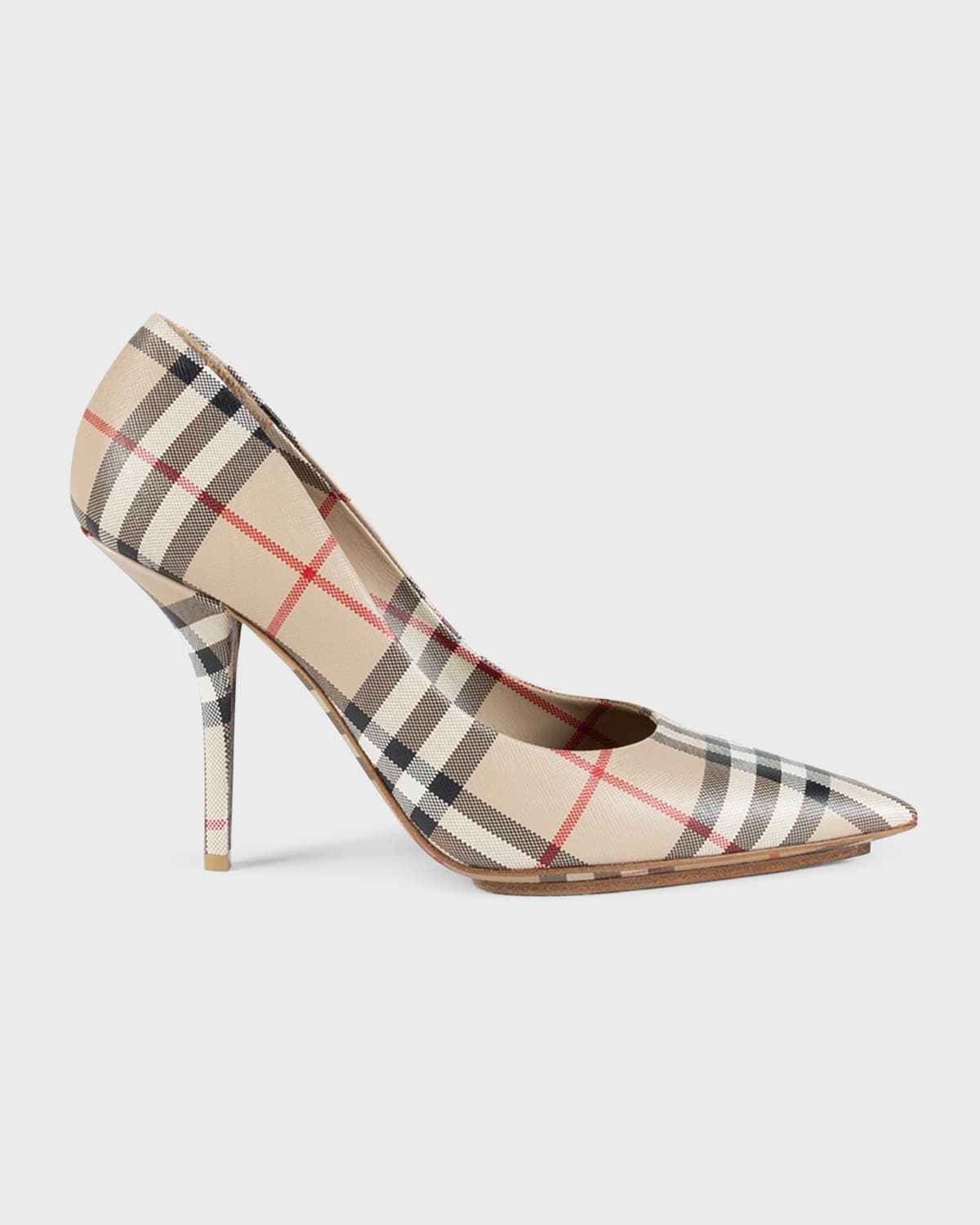 CN Burberry Check White Pumps Shoes 11898, 60% OFF