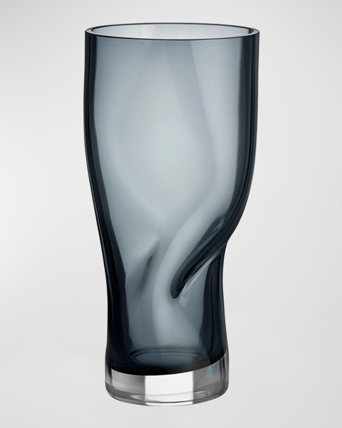 Orrefors Squeeze Small Vase In Blue/gray