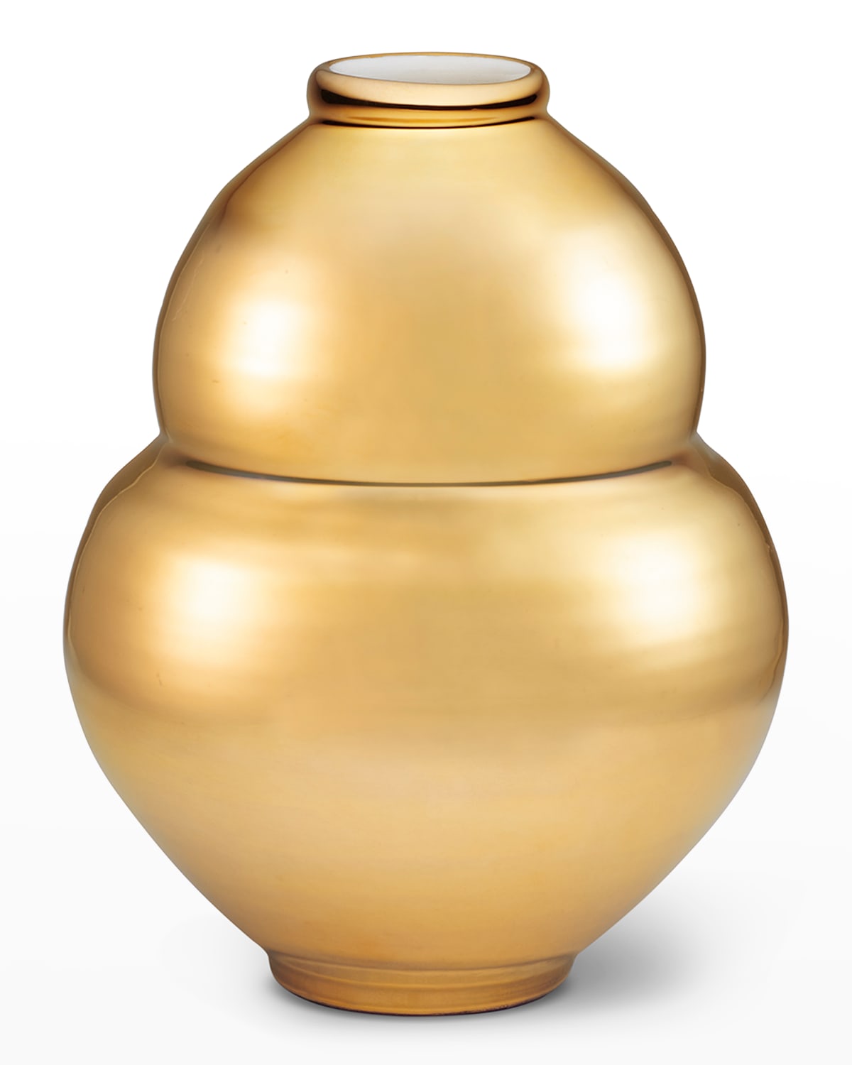 Shop Aerin Sancia Gourd Vase In Gold