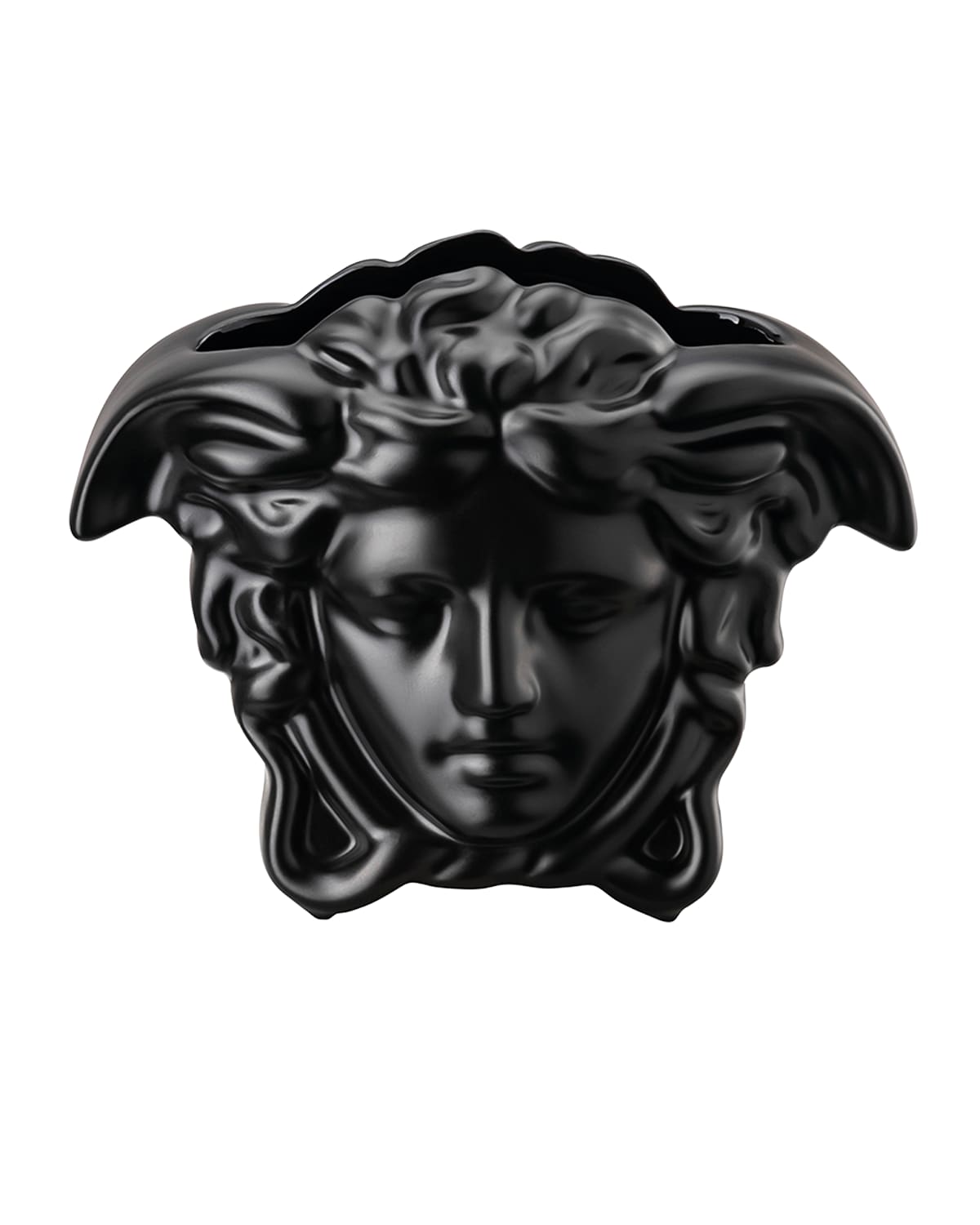 Versace Medusa Grande Vase In Black - 6" In Black