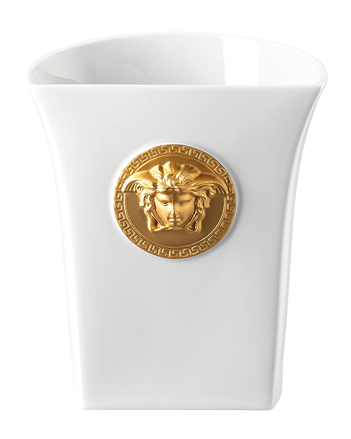 Shop Versace Medusa Madness Vase In White - 7"