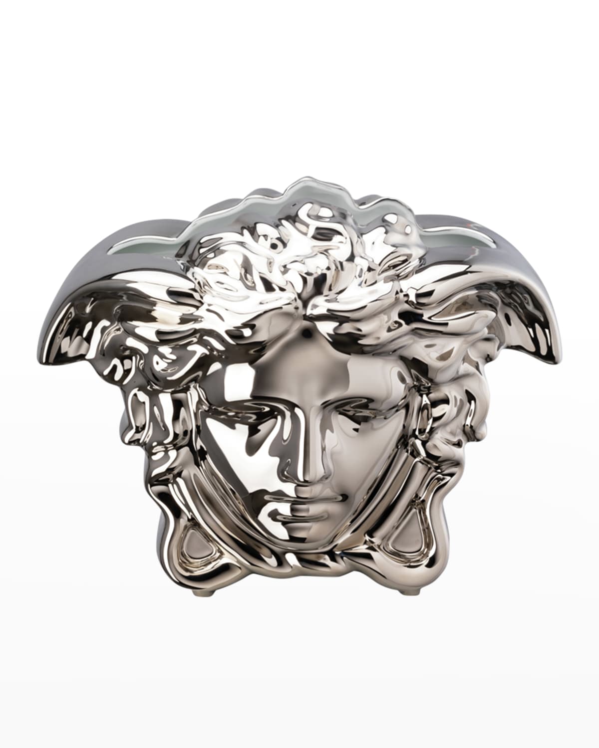 Versace Medusa Grande Silver Vase In Silver