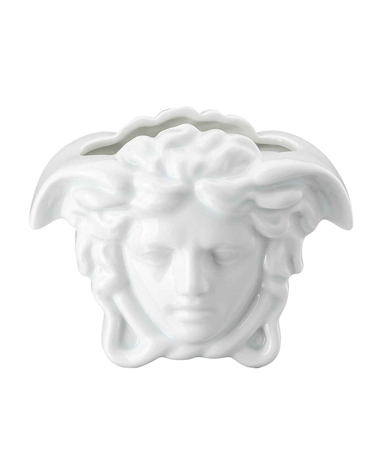 Shop Versace Medusa Grande Vase In White - 3.5"