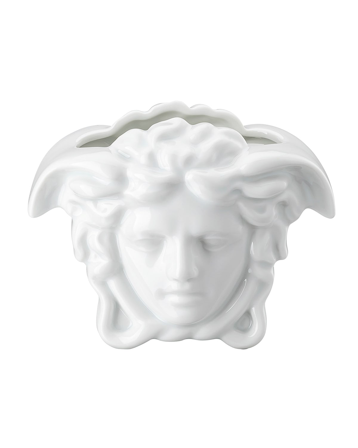 Versace Medusa Grande Vase In White - 3.5" In White