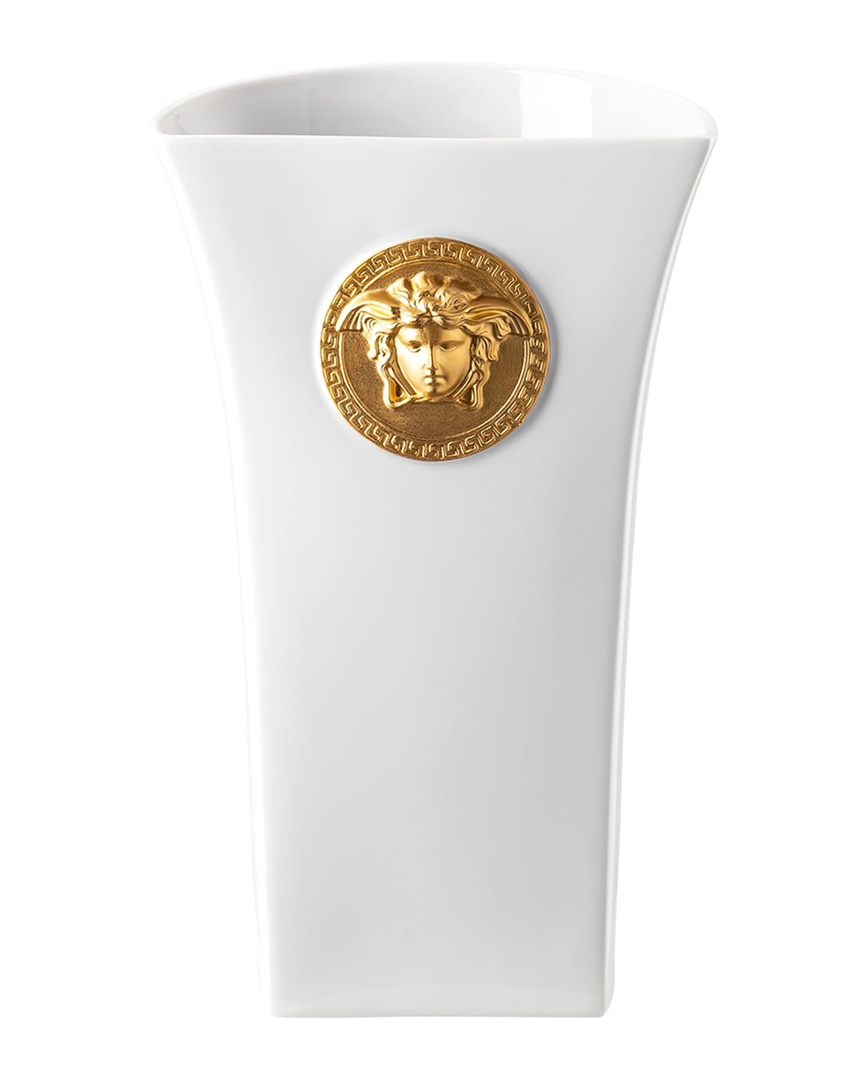 Shop Versace Medusa Madness Vase In White - 10.25"