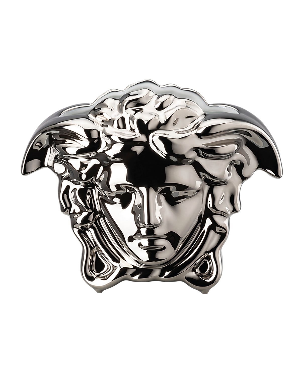 Versace Medusa Grande Vase In Silver - 3.5" In Silver