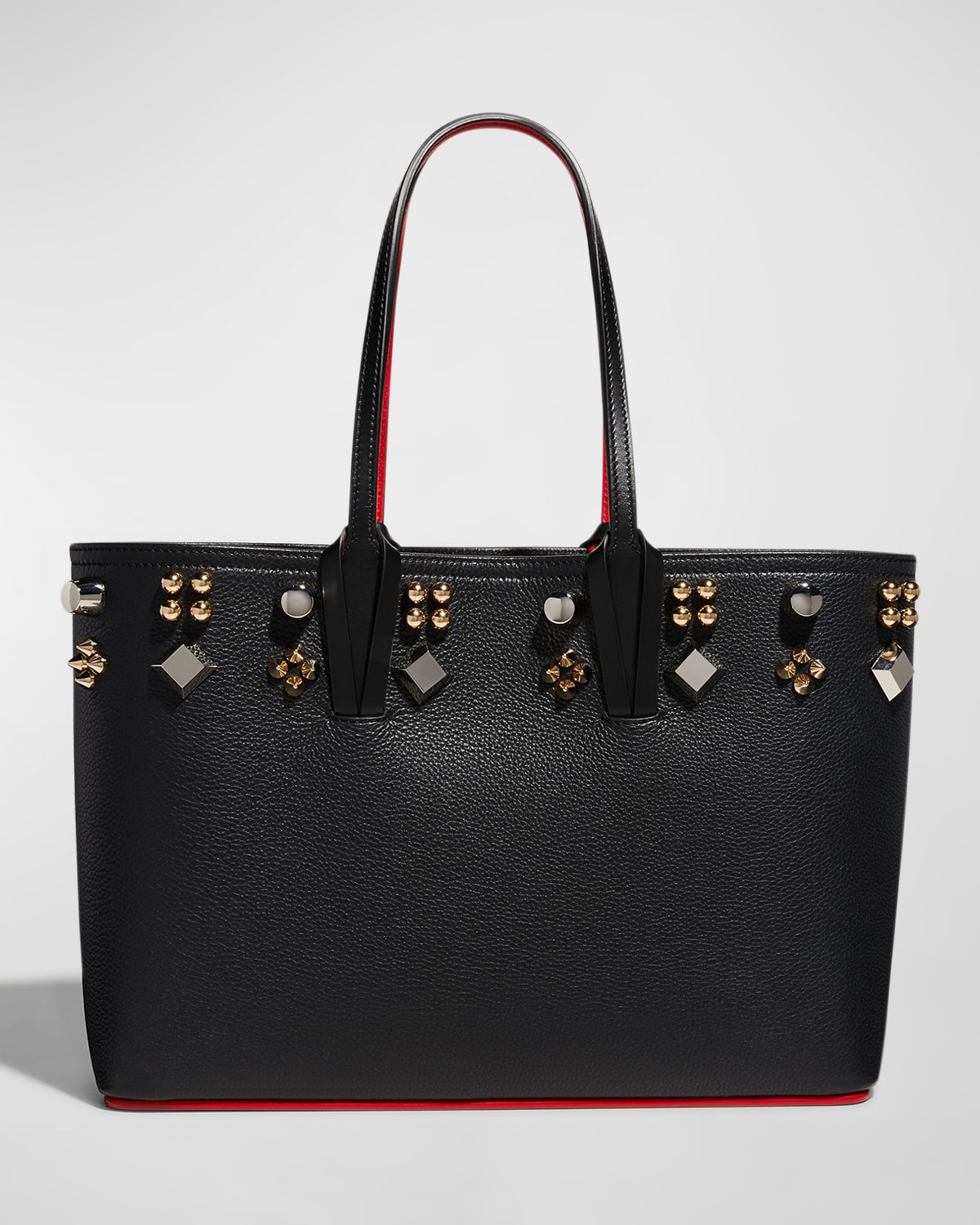 Cabata Small Empire Spikes Leather Tote Bag