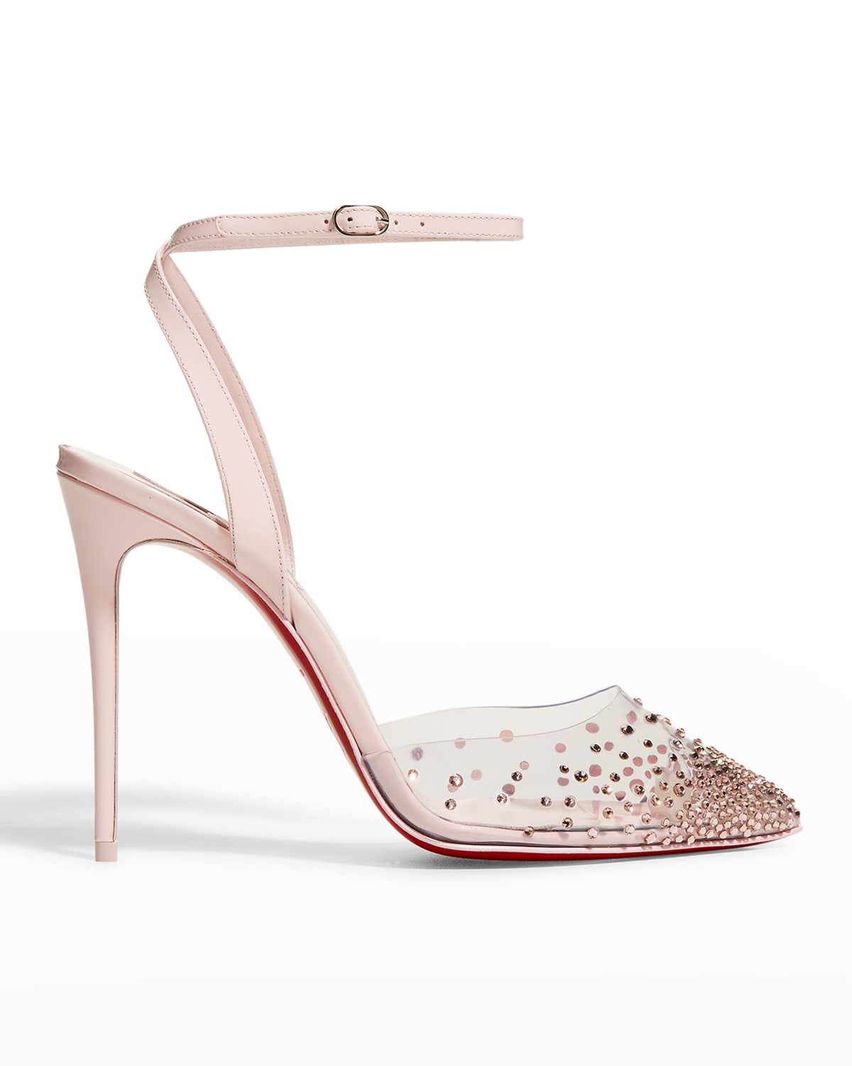 Christian Louboutin Spika Queen Red Sole Ankle-Strap Pumps