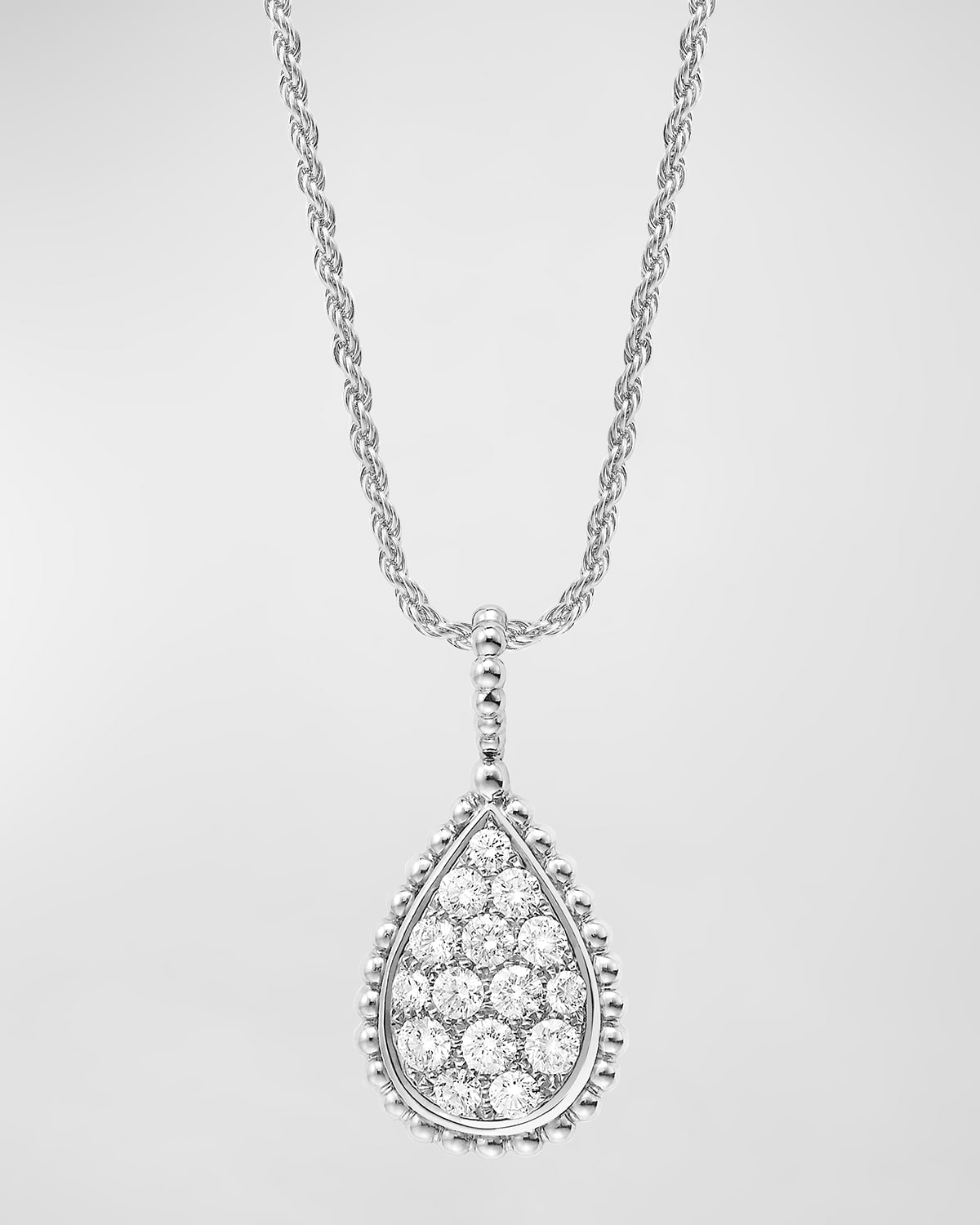 Serpent Boheme White Gold Diamond Pendant Necklace