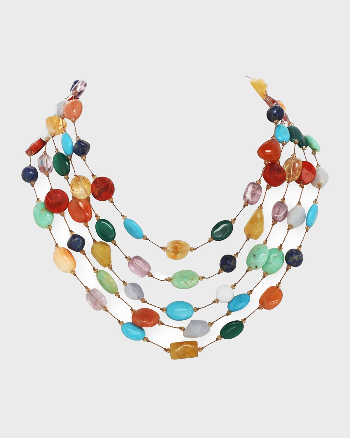Margo Morrison Multi-stone 5-strand Necklace