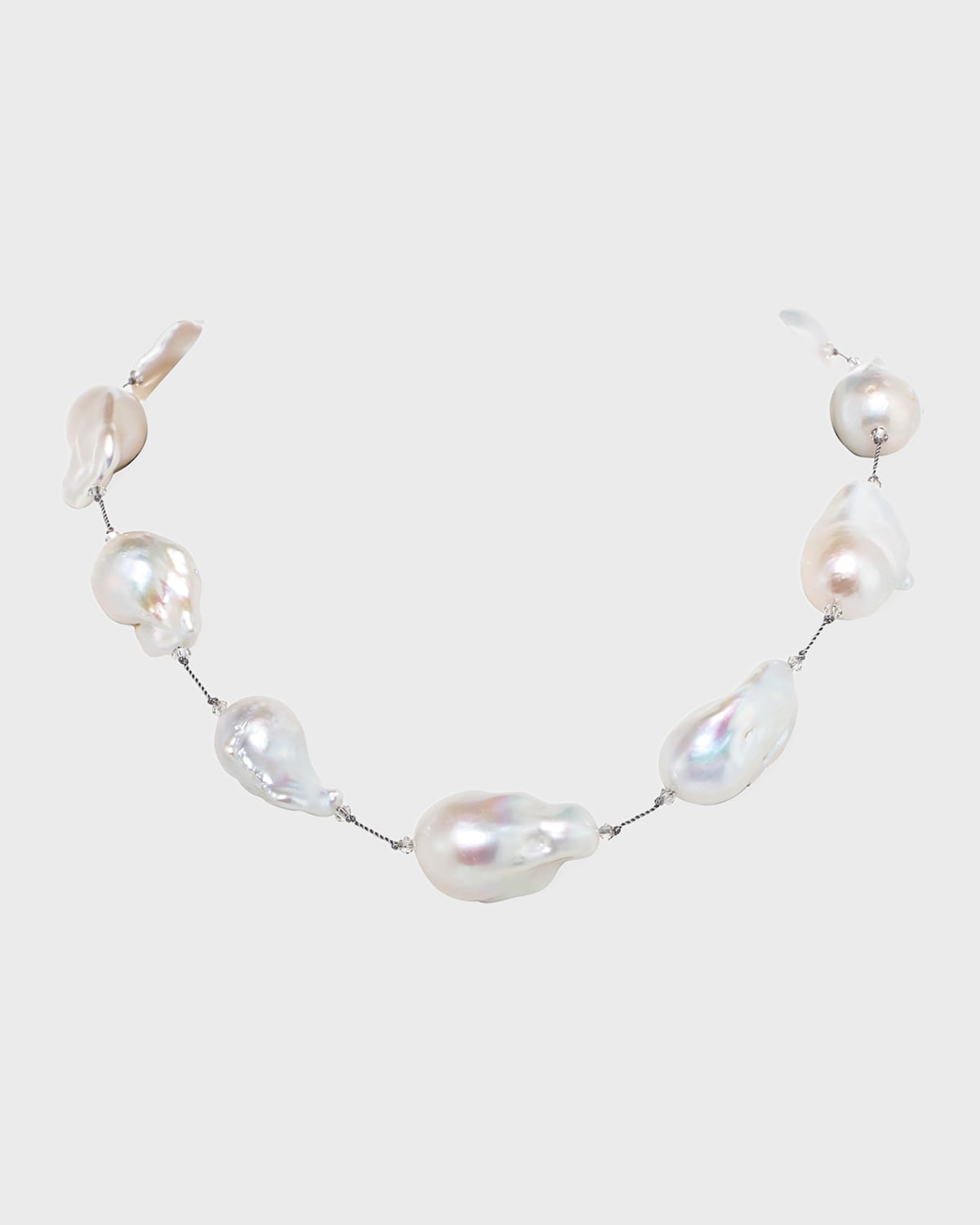 Margo Morrison Large White Baroque Pearl Necklace