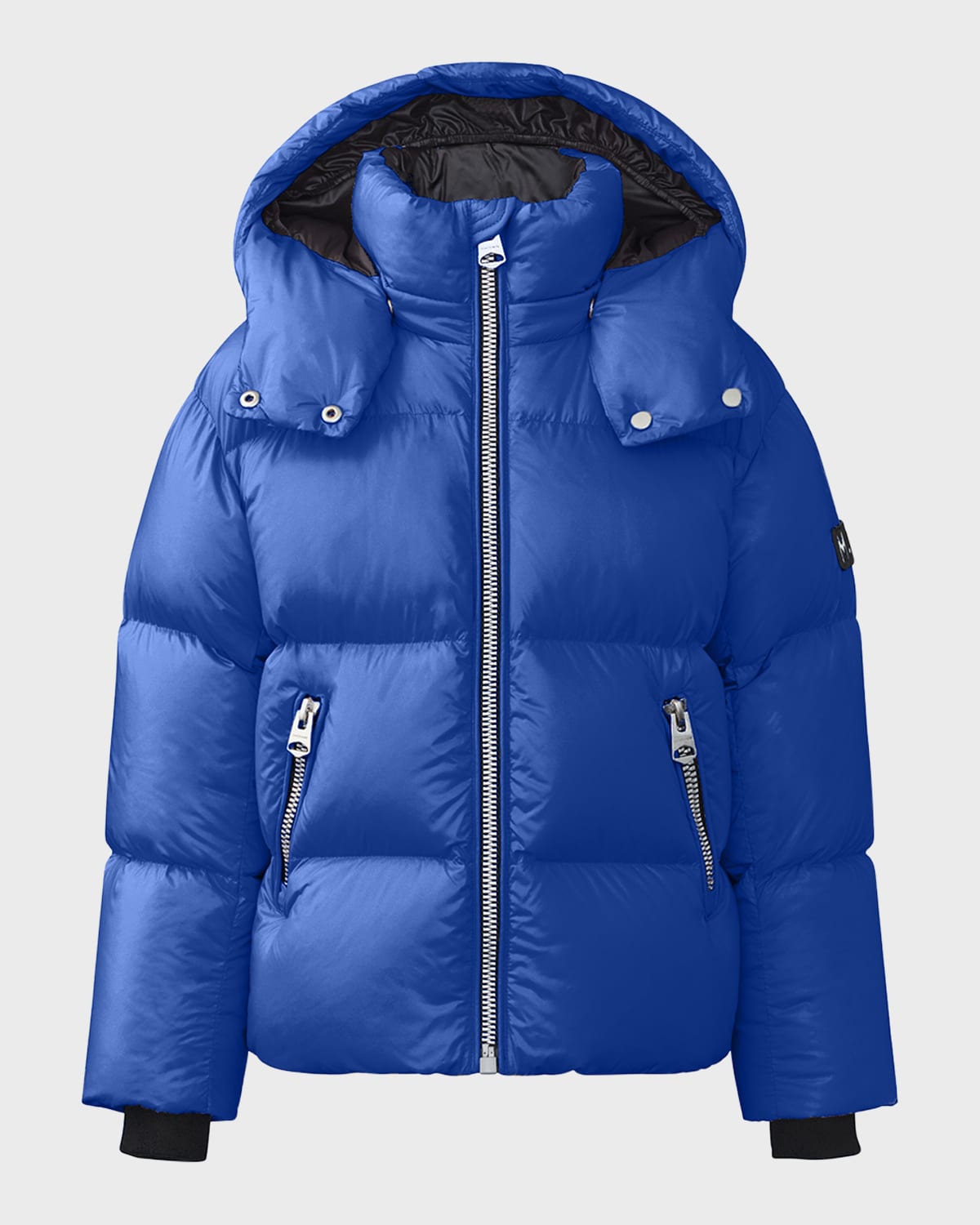 Mackage Kid's Jesse Logo Quilted Jacket In Blue