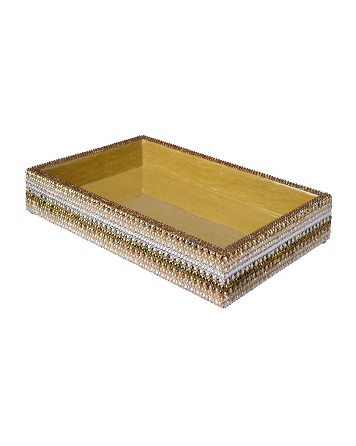 Mike & Ally Biarritz Small Tray With Swarovski Crystals, Gold