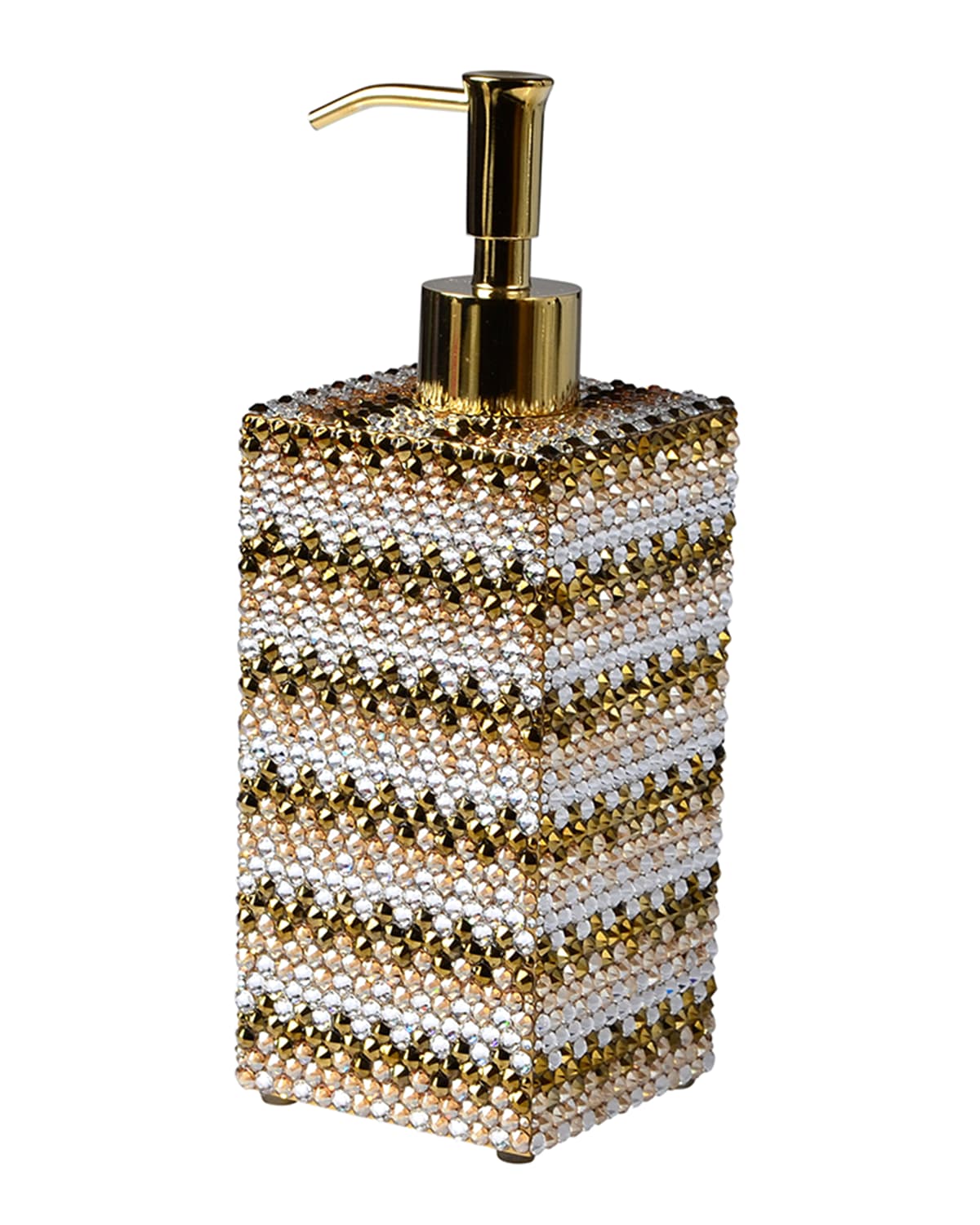 Biarritz Soap Pump with Swarovski Crystals, Gold